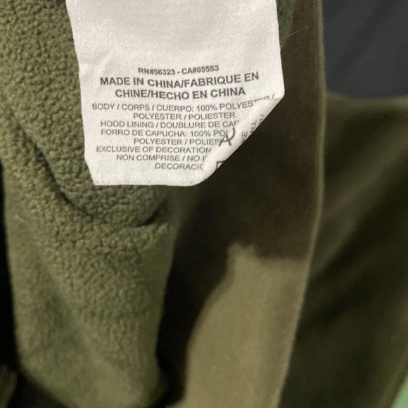 NIKE Women's full zip hooded microfleece jacket OLIVE/BLACK COLORBLOCK sz M-GUC - Picture 15 of 15